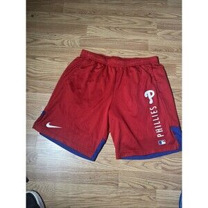 Philadelphia Phillies Nike MLB Authentic Shorts Men's Red Used Large Read See